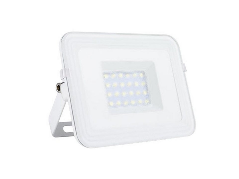 REV LED Flutlichtstrahler, LED fest integriert, Tageslichtweiß, Außen- strahler, Fassadenbeleuchtung Haus-wand beleuchten, Weiß IP65