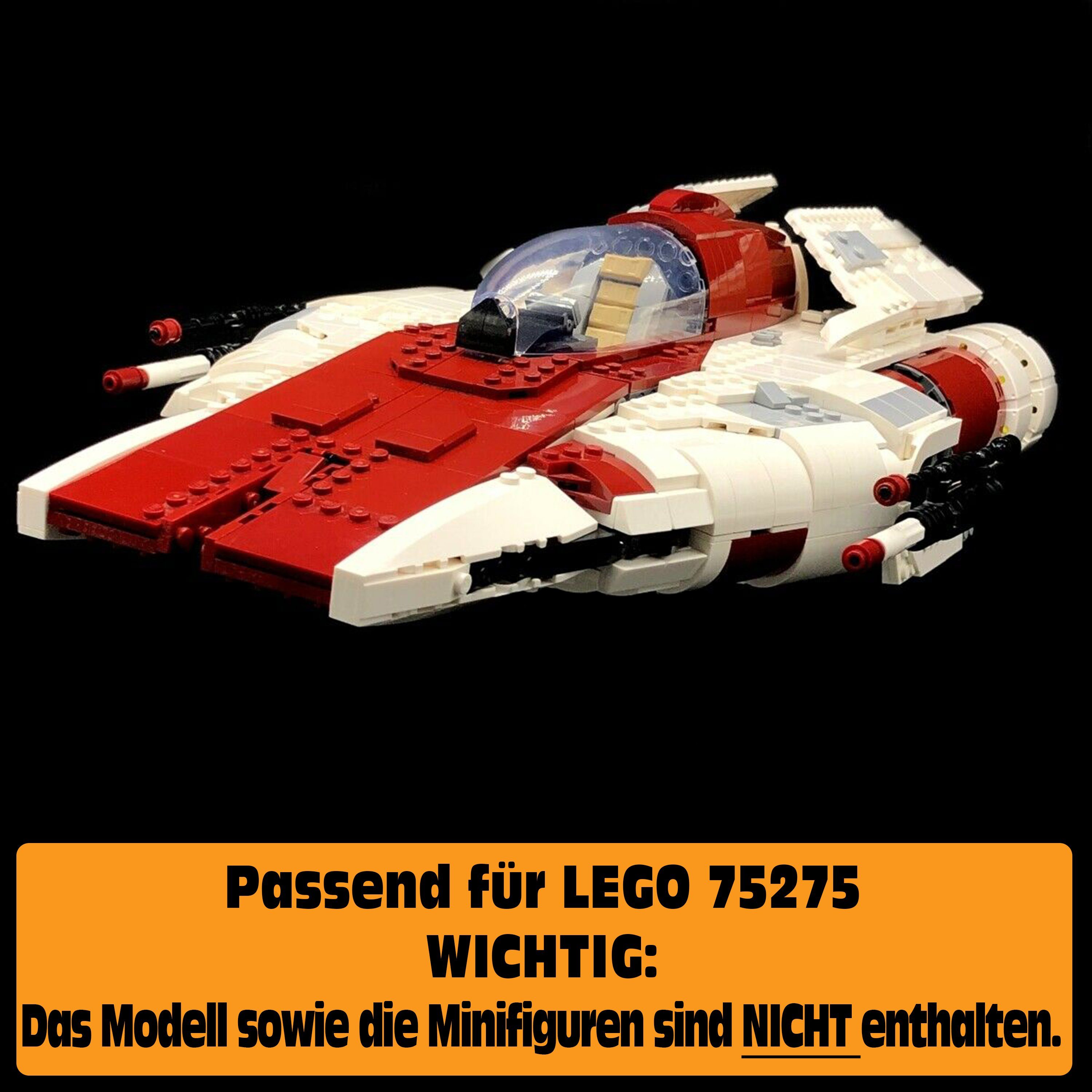 75275 Positionen (verschiedene einstellbar, Germany 100% Stand in Winkel zum Starfighter und selbst A-Wing für Display Standfuß Made AREA17 Acryl zusammenbauen), LEGO