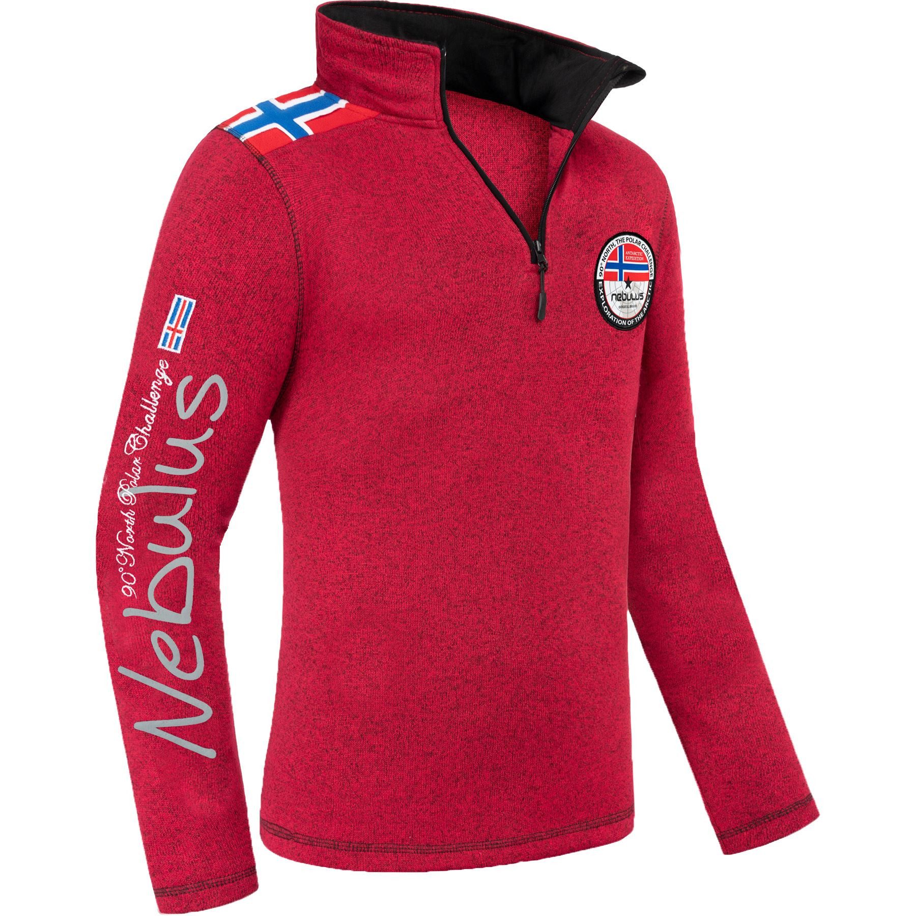 Pullover & Shorts FLAGSTER, P5950 - Herren, rot meliert, XL