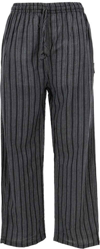 Guru-Shop Relaxhose Gestreifte Yogahose, Unisex Baumwoll-Goa-Hose -.. Retro, Ethno Style, alternative Bekleidung