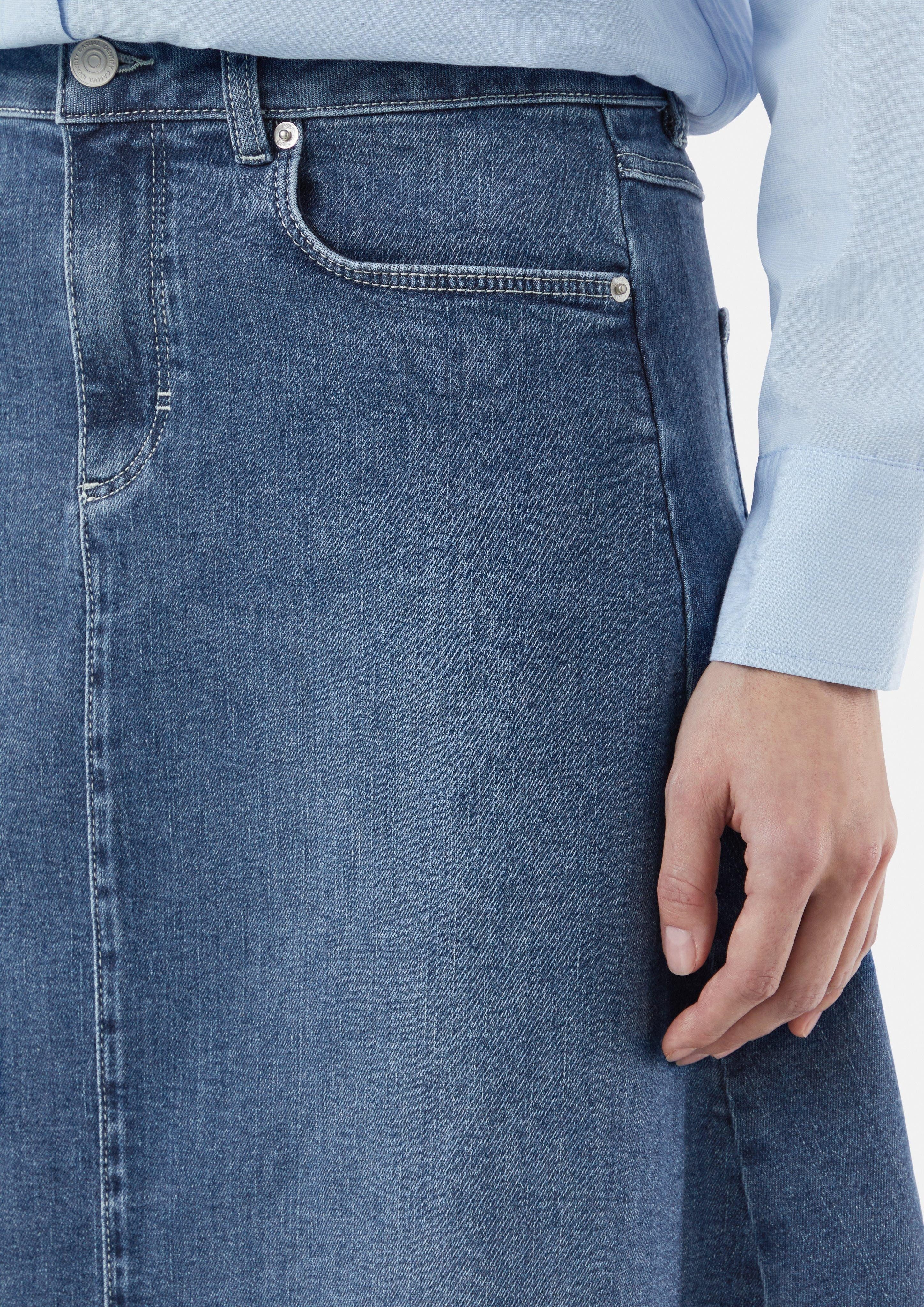 comma casual identity Maxirock Ausgestellter Denim-Rock günstig online kaufen