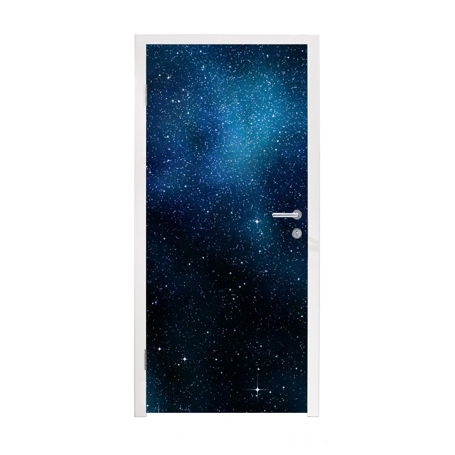 MuchoWow Türtapete Galaxie - 75x205 (1 Tür, bedruckt, St), cm - für - - Fototapete Nacht Jungen Mädchen Kinder, Matt, Galaxie - Türaufkleber