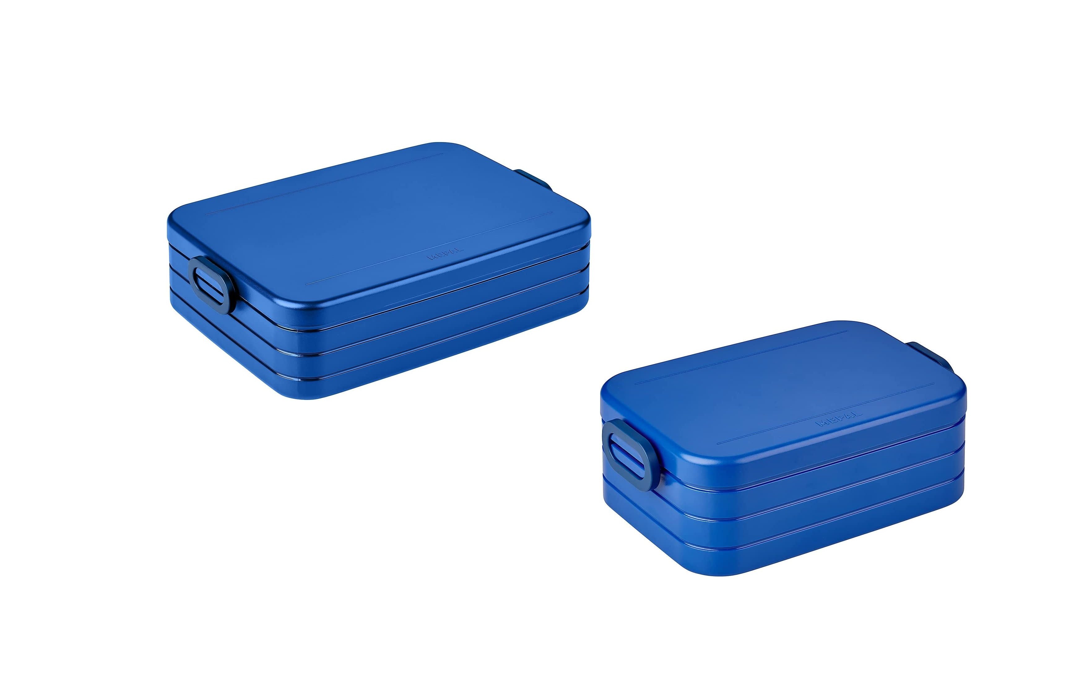Mepal Lunchbox Brotdose To Go für 2-4 Sandwiches oder 4-8 Brotscheiben, ideal für Meal Prep, Essenbox mit Unterteilung, Vivid blue