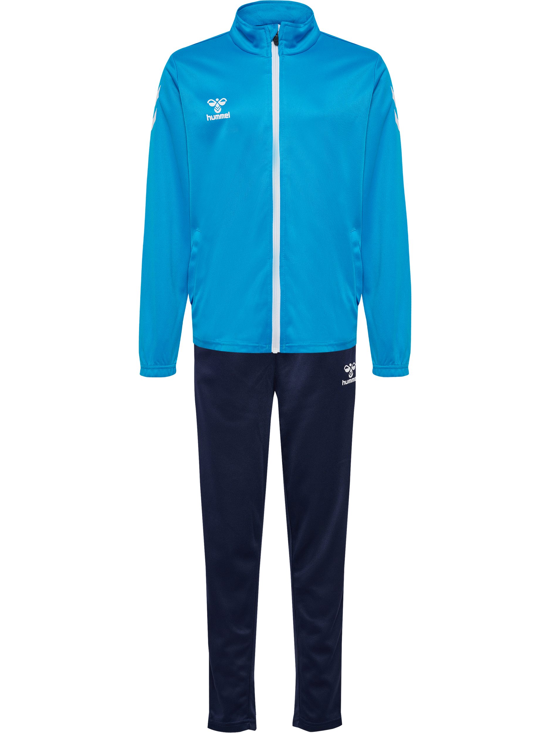 hummel Trainingsanzug HMLLOGO SUIT KIDS (2-tlg), für Kinder und Jugendliche, zweiteiliges Set mit Jacke und Hose
