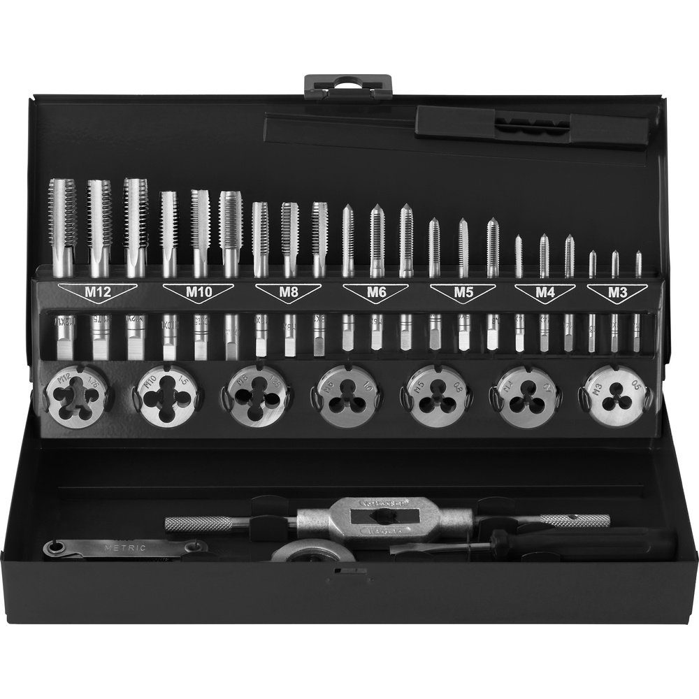 TOOLCRAFT Gewindeschneider TOOLCRAFT TO-7015521 Gewindeschneidsatz 32teilig Stahl M3 x 0.50, M4 – Bild 2 von 5
