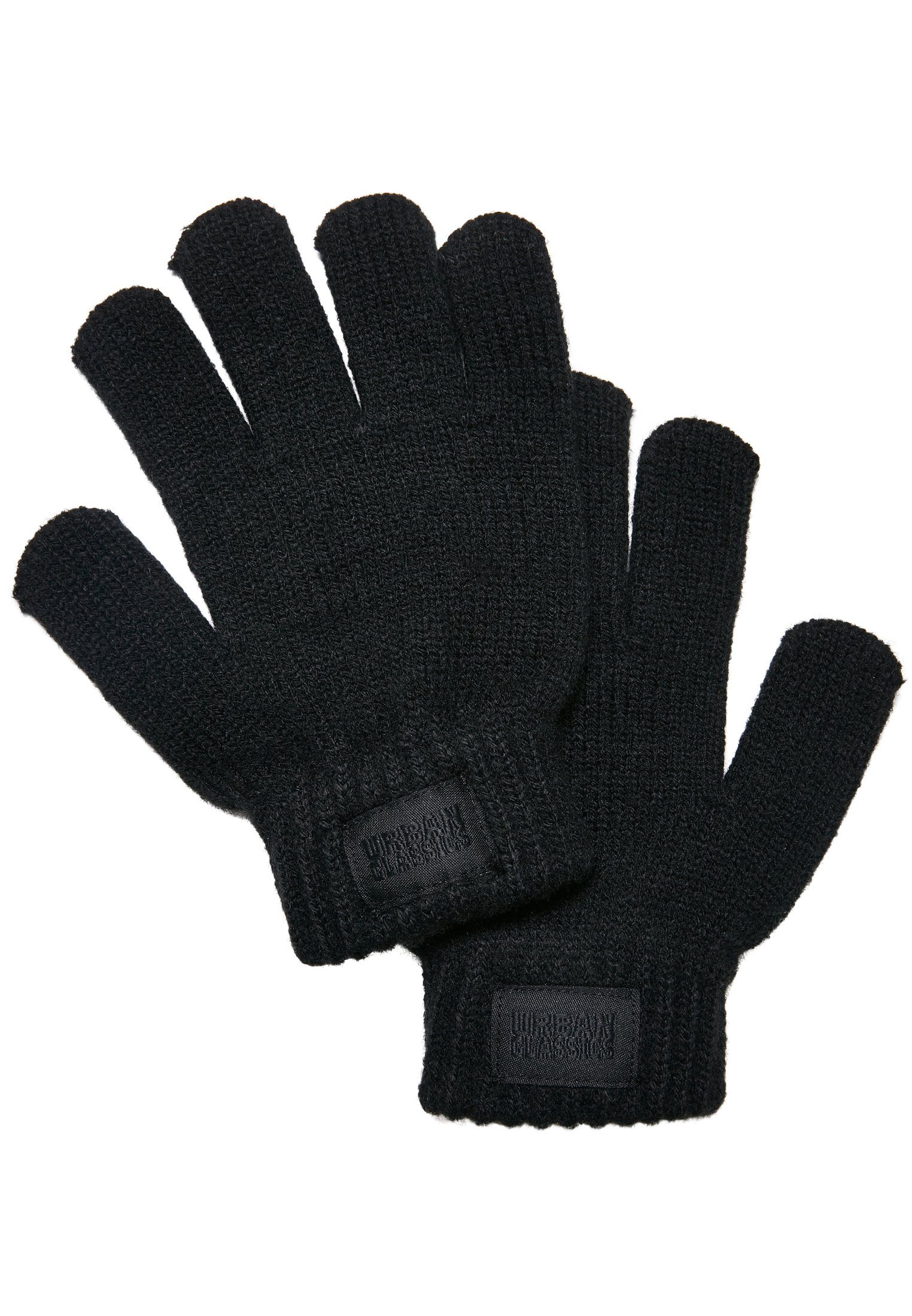 URBAN CLASSICS Baumwollhandschuhe Unisex Knit Gloves Kids black | Handschuhe