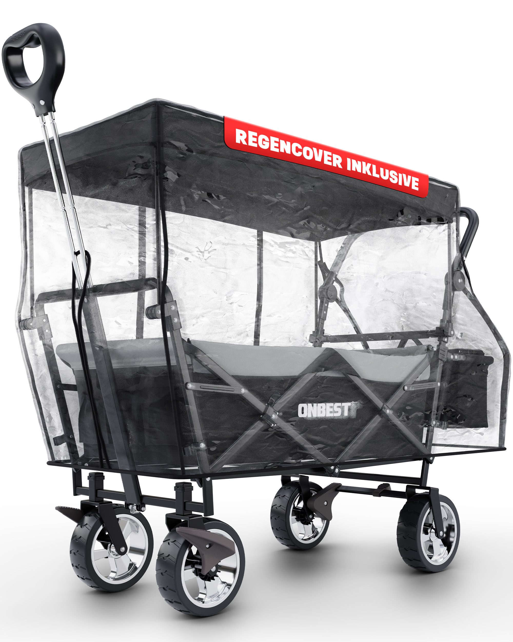 Bollerwagen faltbar mit Dach