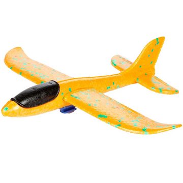 Toi-Toys Spielzeug-Flugzeug Flugzeug mit Pistole, Schaumstoff-Flugzeug zum Schießen
