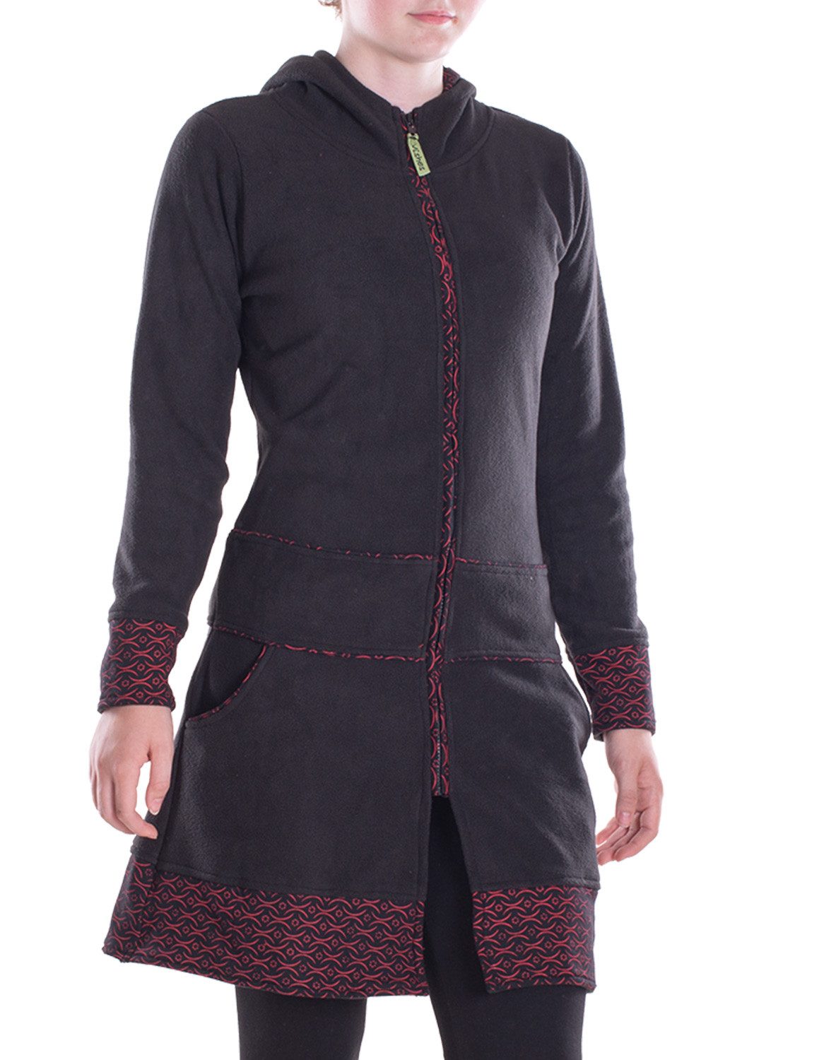 Vishes Kapuzenfleecejacke Lange Kapuzenjacke Damen Fleece günstig online kaufen