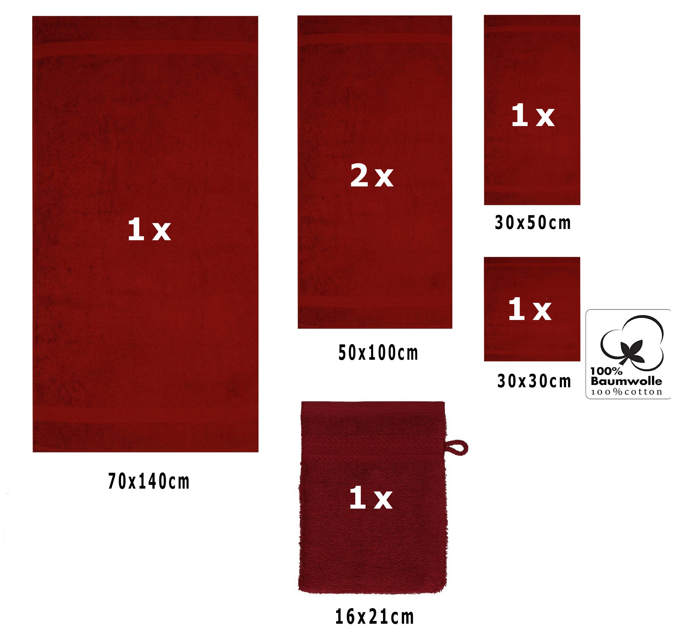 Betz Handtuch Set 6-TLG. Handtücher-Set Premium, 100% Baumwolle (6-St), 1 Liegetuch 2 Handtücher 1 Gästetuch 1 Waschhandschuh 1 Seiftuch