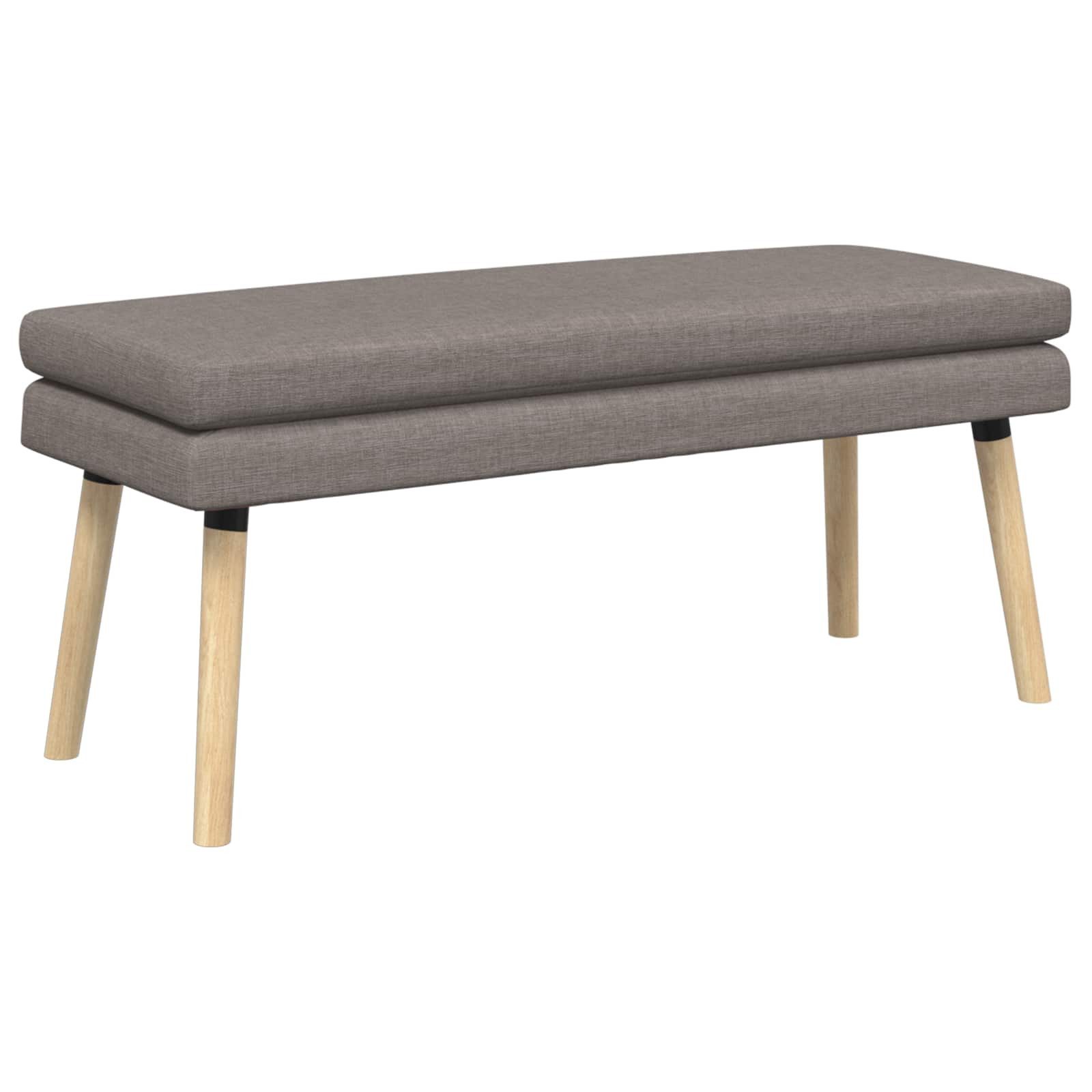 vidaXL Sitzbank Doppellagige Bank Taupe 110 x 40 x 47 cm Stoff (1-St)