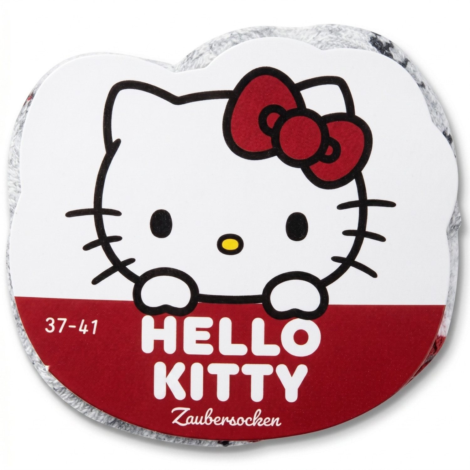Sockswear Freizeitsocken HELLO KITTY 1 Paar Damen Zaubersocken Strümpfe Mitgebsel Grau 37-41