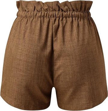 BlauWave Cargoshorts Shorts Damen Taille Sommer Hohe Shorts Baumwolle (1-tlg., Lässige Damen Leinen Shorts Elastische) Geeignet für tägliche Reisen