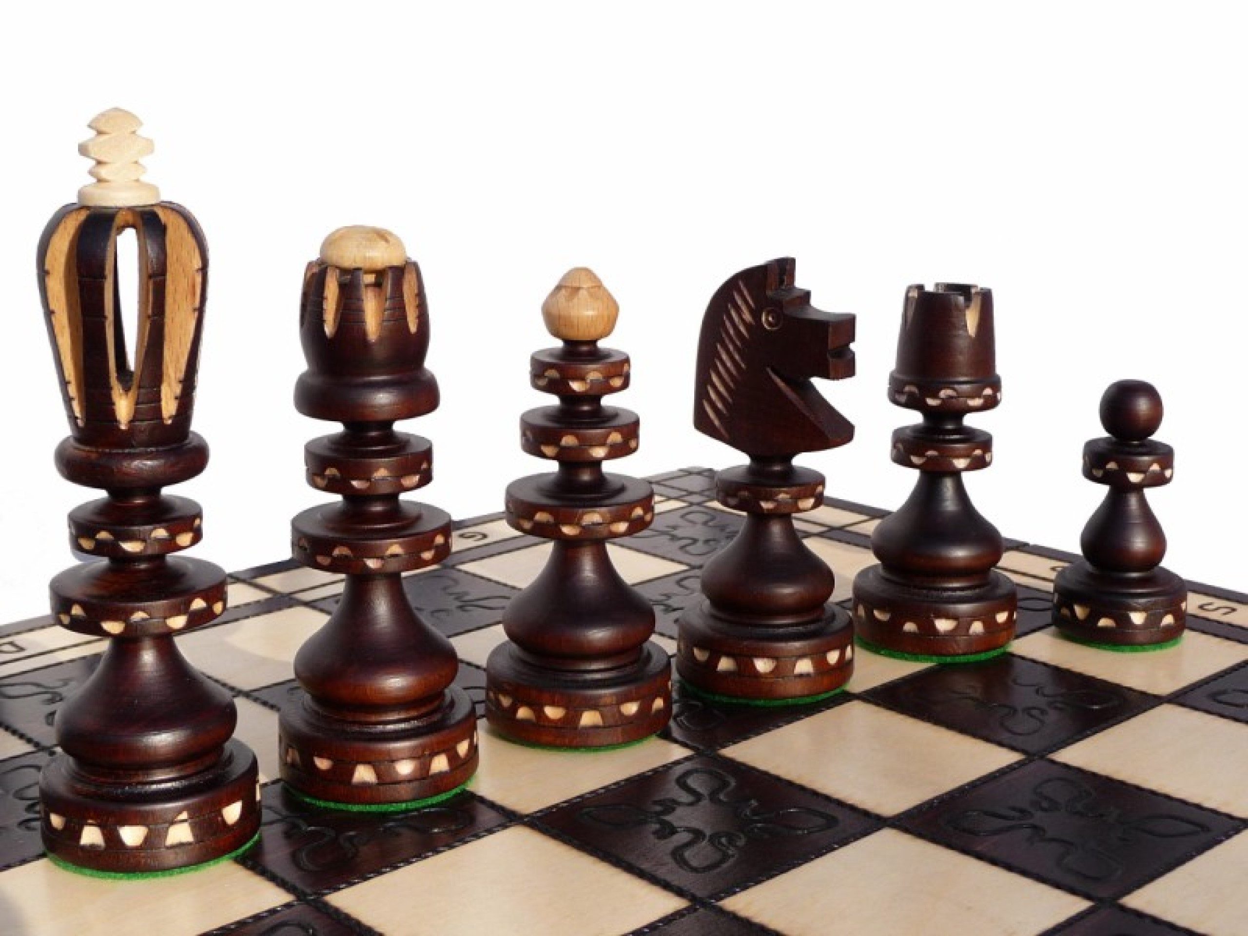 Holzprodukte Spiel Edles grosses Schach Schachspiel Schachbrett 55x55 Holz Neu