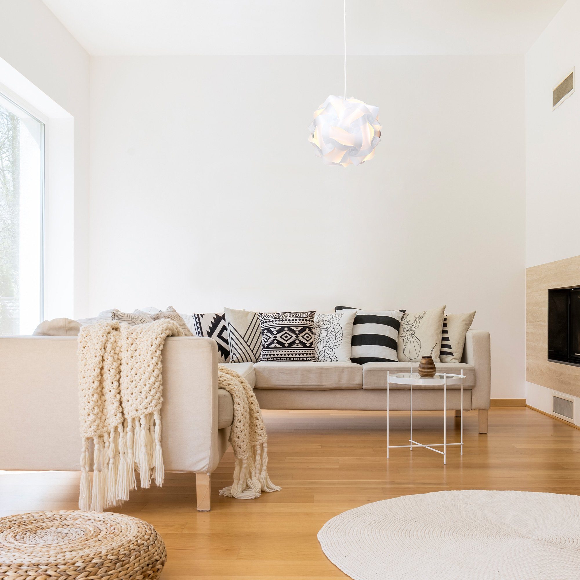 kwmobile Deckenleuchten DIY Puzzle Lampenschirm - Pendelleuchte Schirm - Ø günstig online kaufen