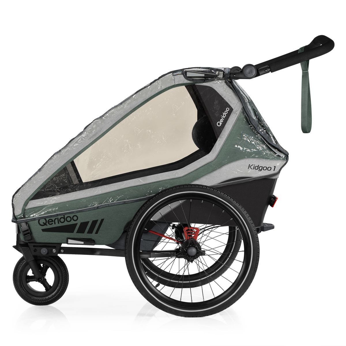 Qeridoo Kinderwagen-Regenschutzhülle Kidgoo 1, Regenschutz Regenverdeck für Qeridoo Fahrradanhänger Kidgoo 1