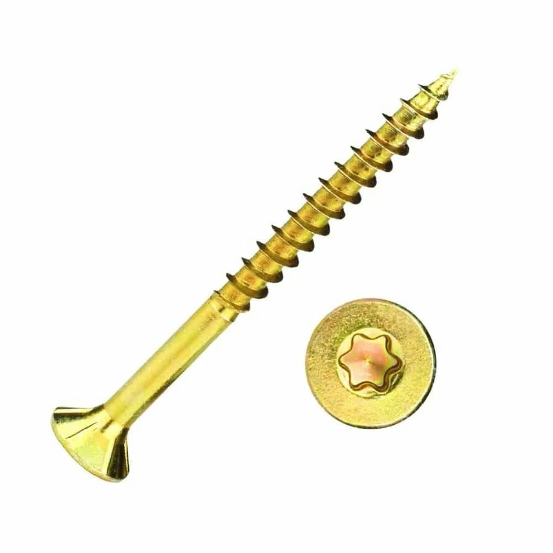 Dresselhaus Spanplattenschraube Spanplattenschrauben 4,5 x 80 mm, 200 Stück, Senkkopf, Teilgewinde, Fr, (200 St), I-Stern Aufnahme für optimale Kraftübertragung