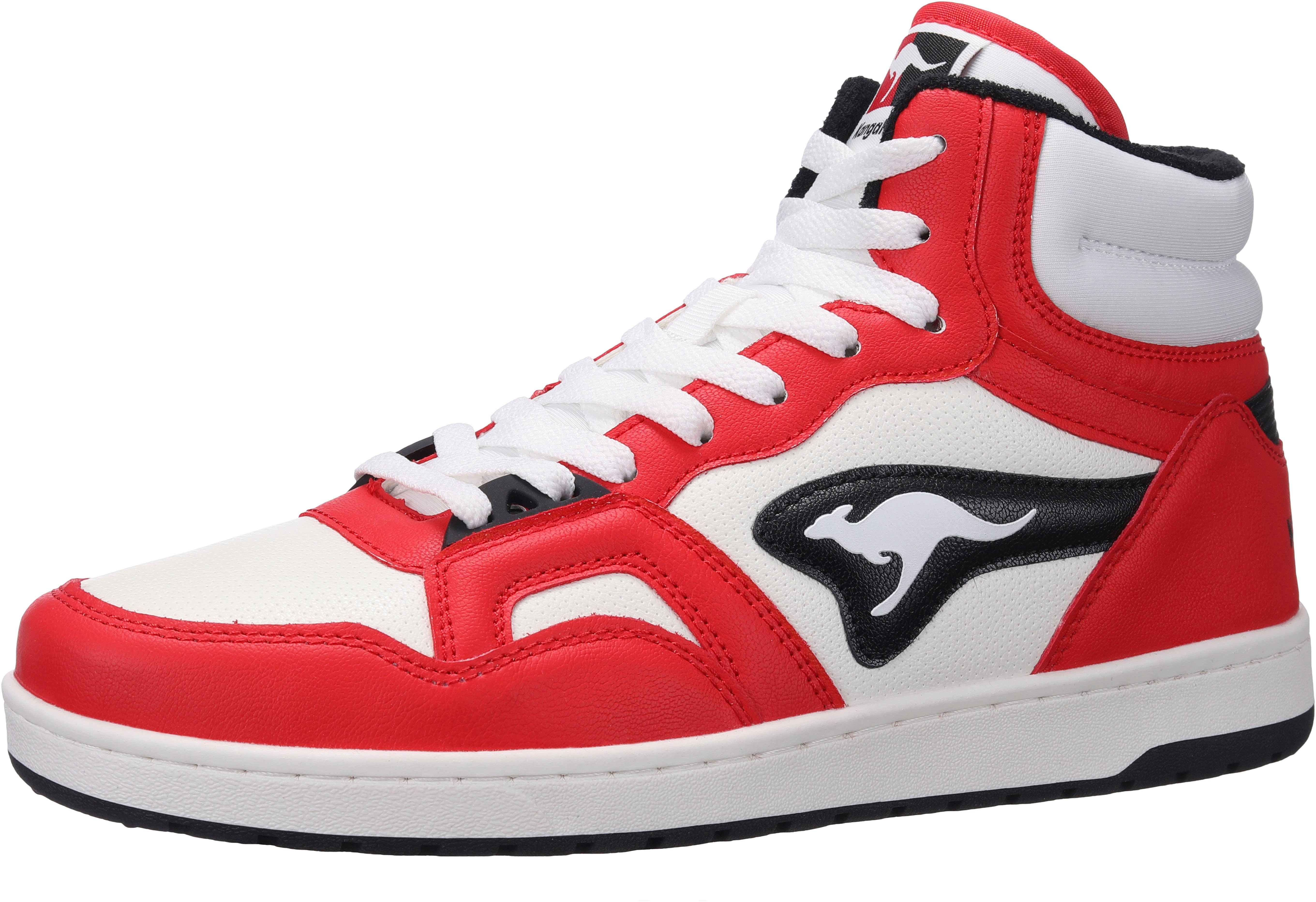 KangaROOS K-Slam Point Mid Sneaker rot-weiß