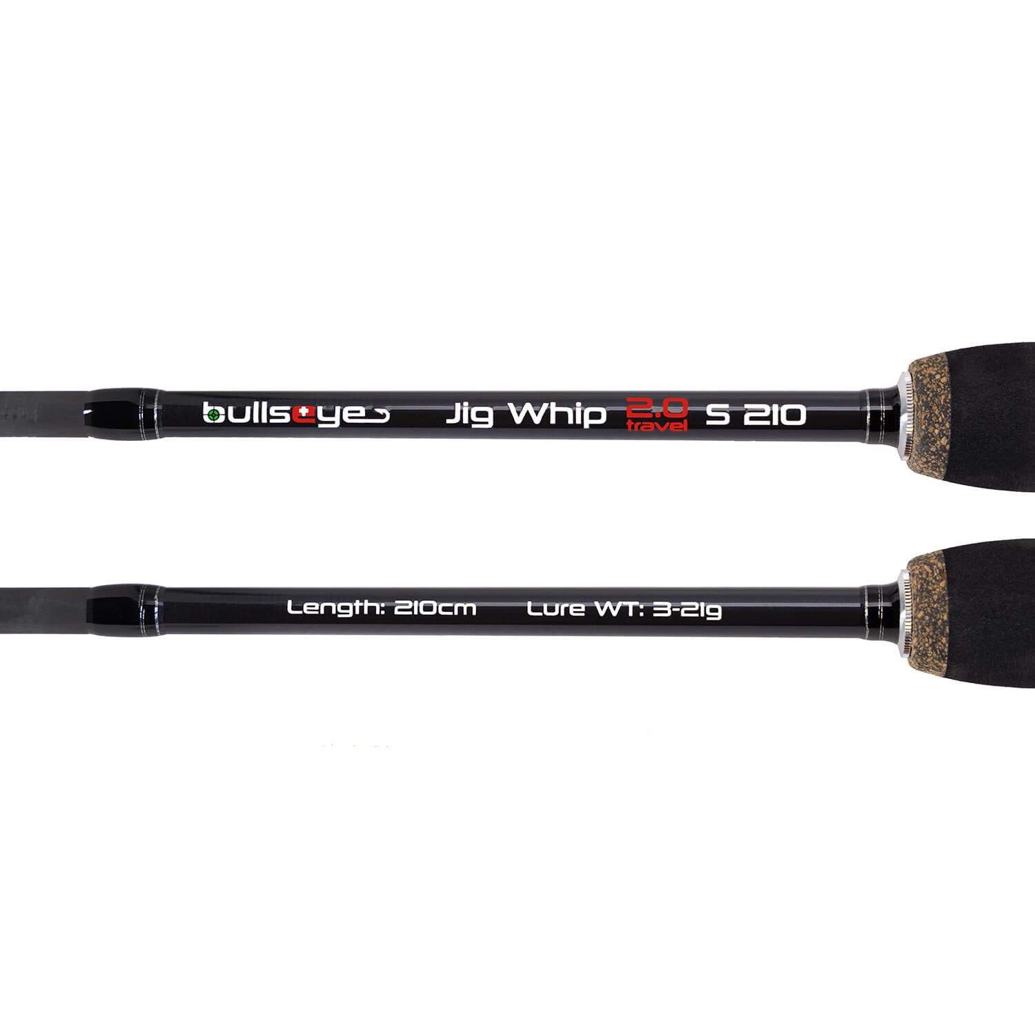 Bullseye Fishing Spinnrute Bullseye Jig Whip Reiserute 2.0, (4-tlg)