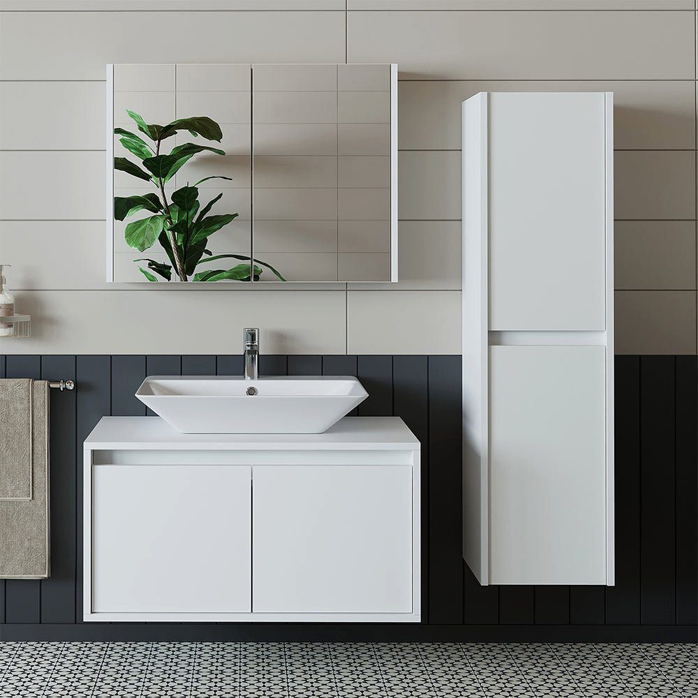 Roomart Badmöbel-Set, (Badmöbel Set ATLANTIC 85 günstig online kaufen