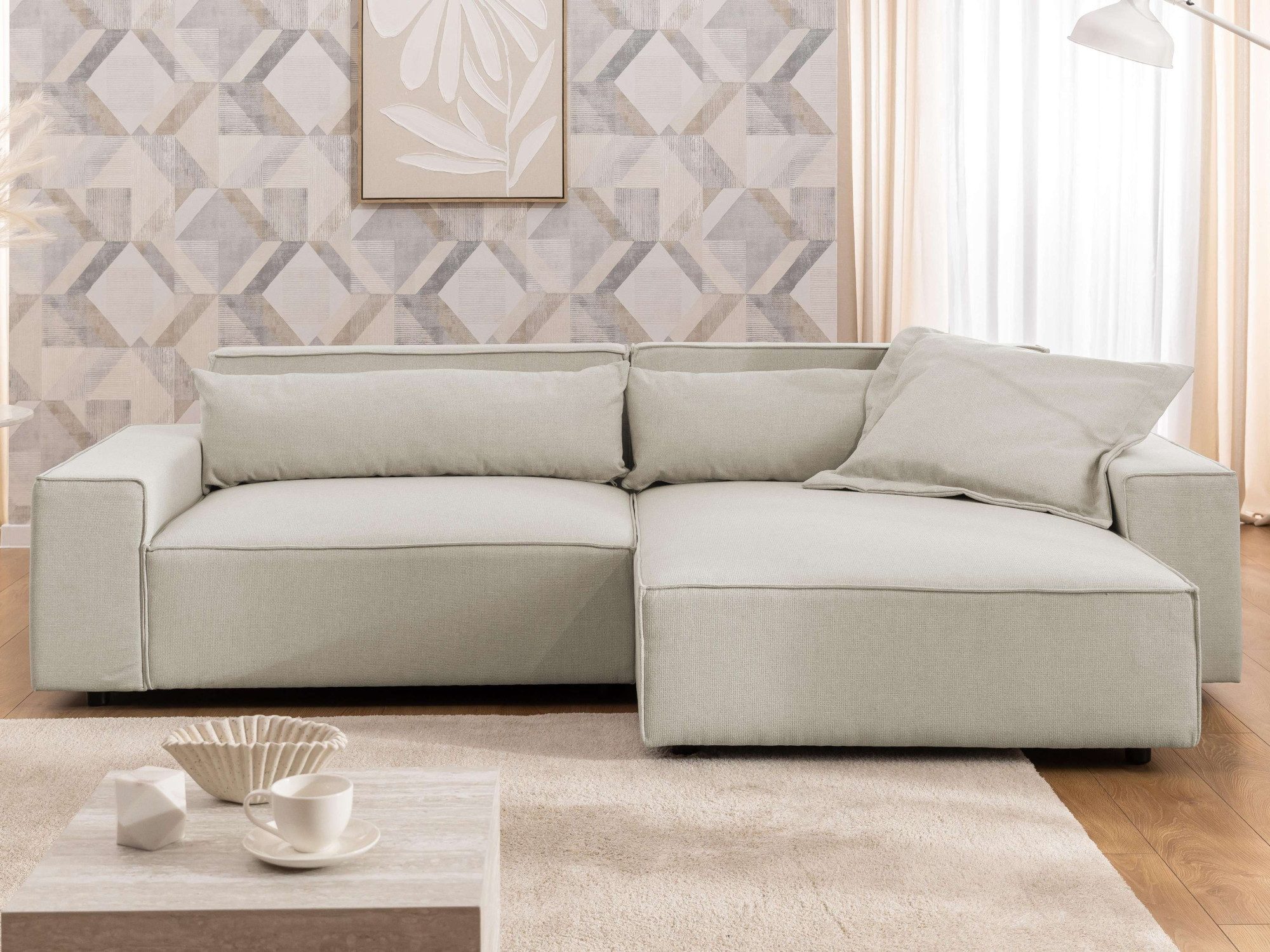 OTTO home Ecksofa KINLEE Design-Sofa mit Recamiere rechts/links, Maße B/T/H günstig online kaufen