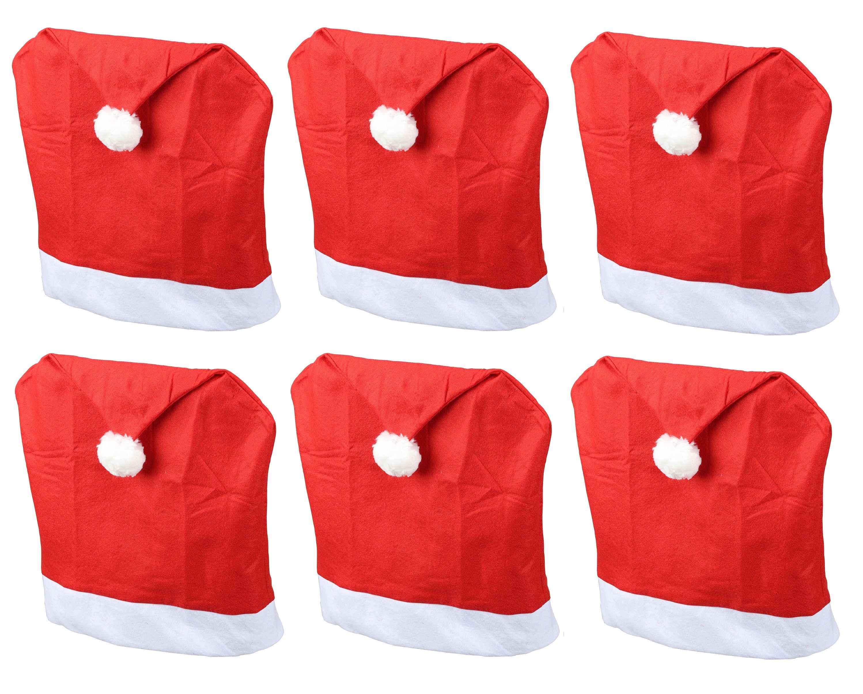 Haushalt International Hussen-Set Weihnachts-Stuhlhussen, Nikolaushussen, Weihnachtsstuhlbezug