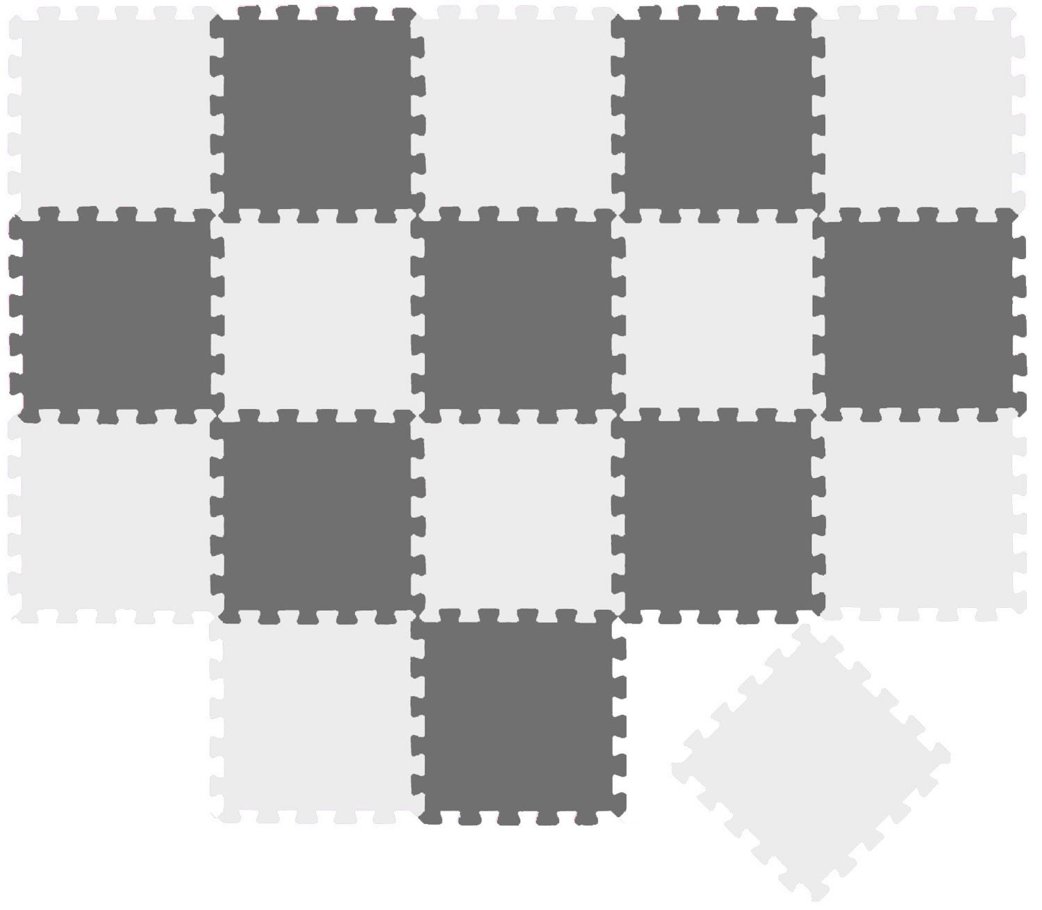 LittleTom Puzzlematte ab dem 1, Tag - 18 Teile Baby Spielmatte - 30 x 30 Kinder Krabbelmatte, (18-tlg), Spielunterlage für Babys und Kleinkinder - Kinderzimmer Puzzleteppich