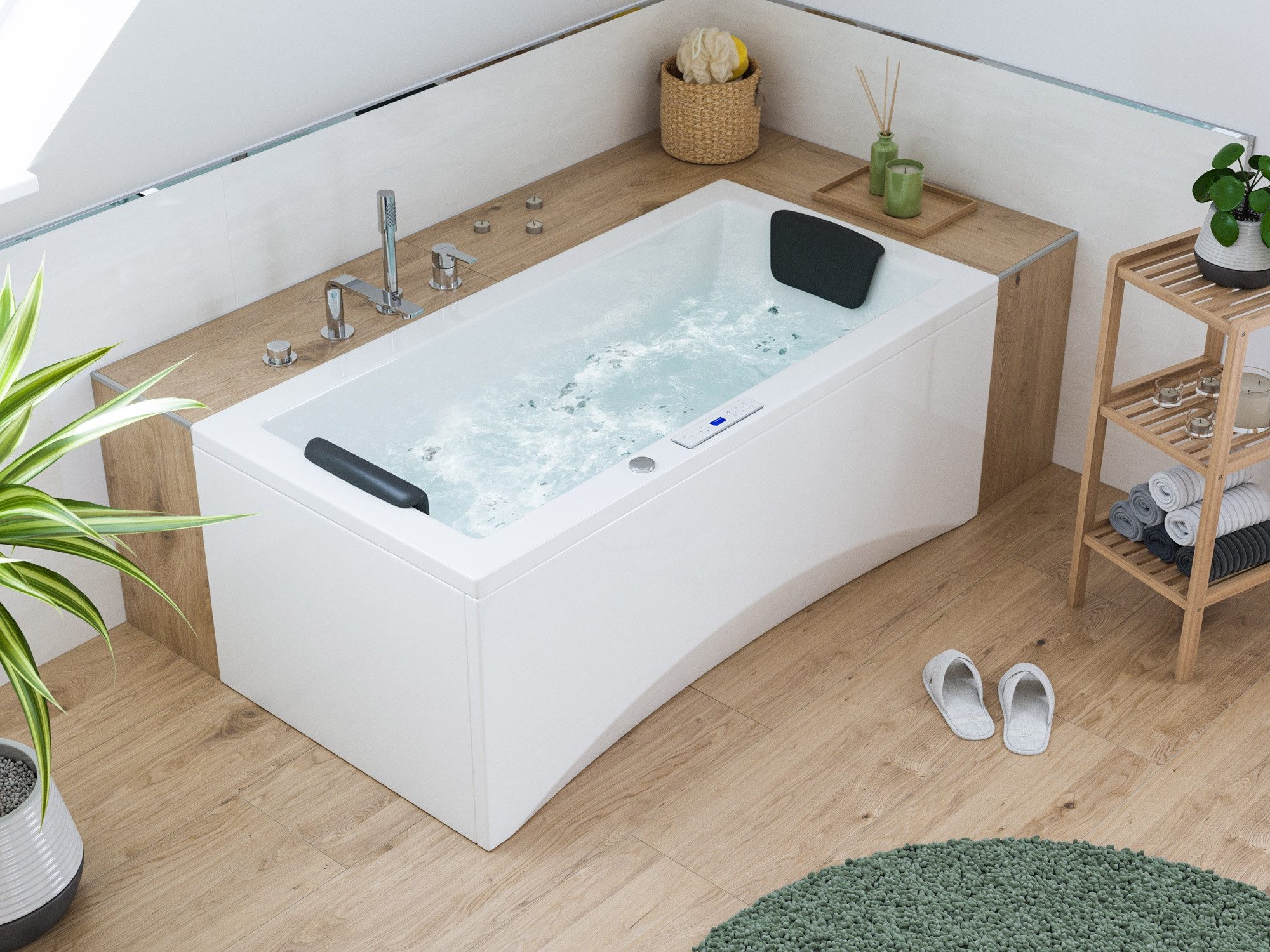 Magnolia Home Whirlpool Rechteck Whirlpool Unity 160x75 Made in Germany 22 Massagedüsen ohne A