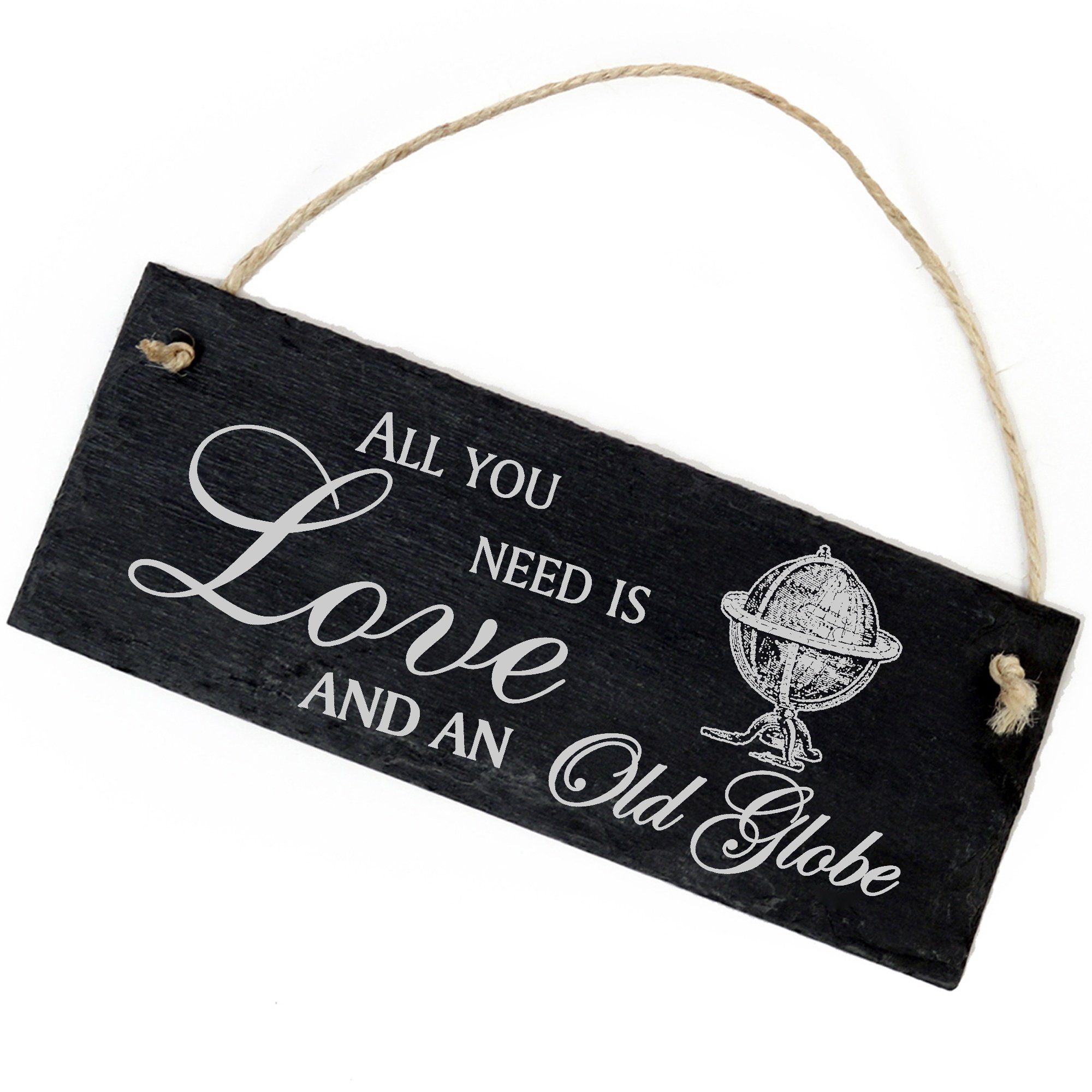 Dekolando Hängedekoration antiker Globus 22x8cm All you need is Love and an Old Globe