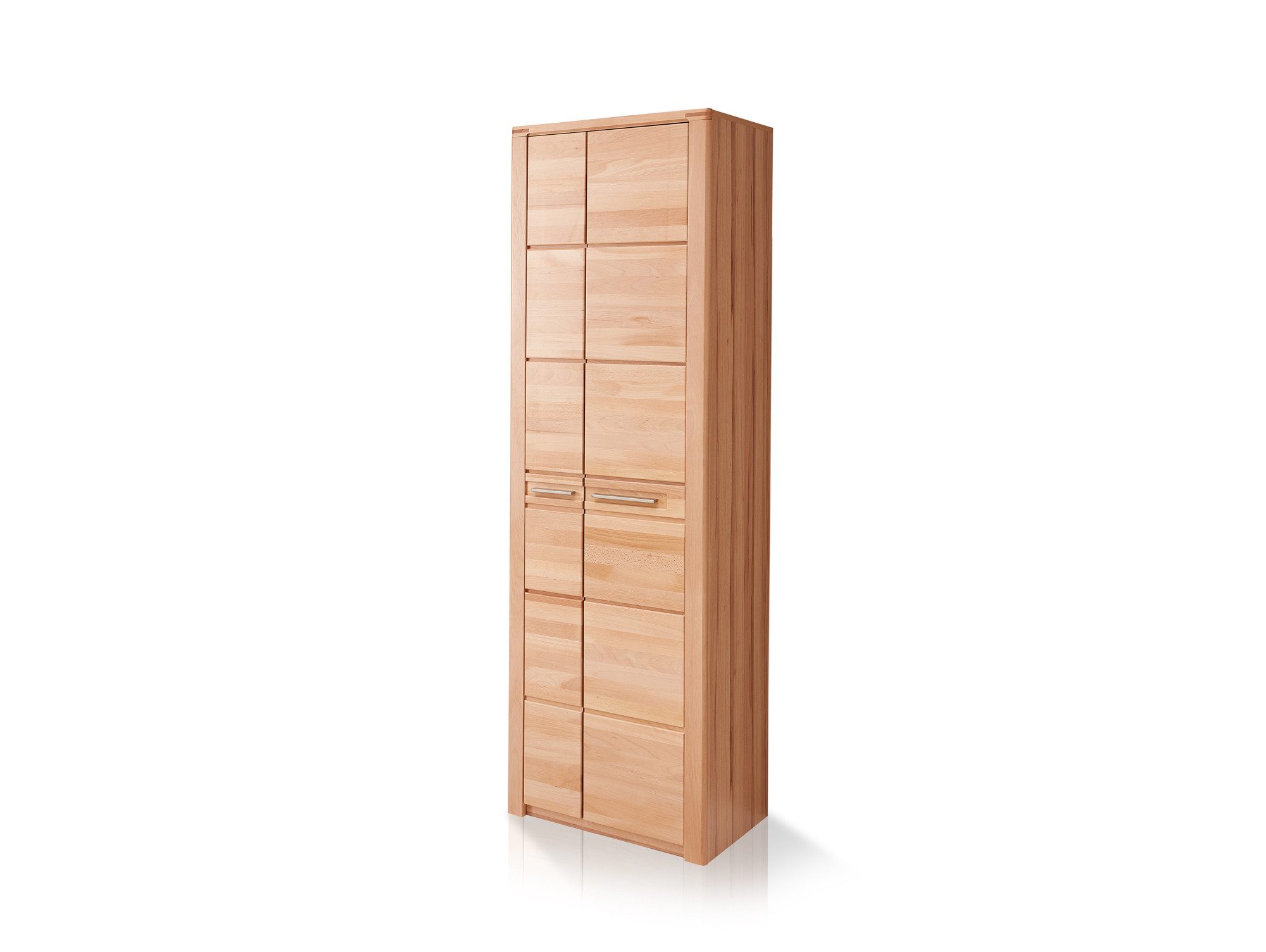 Moebel-Eins Garderobenschrank NESTOR ONE Garderobenschrank II, Material Teilmassiv, Kernbuche lack