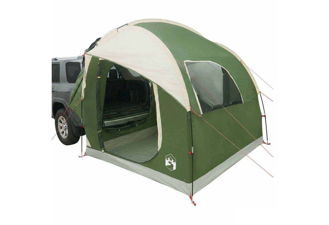 vidaXL Kuppelzelt Autozelt Grün 3-Personen Polyester und Stahl, (1 tlg)
