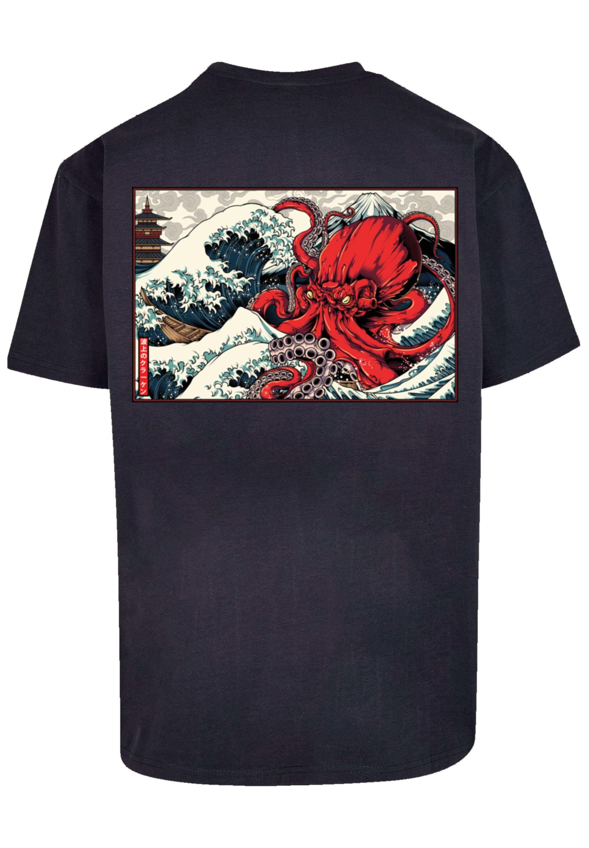 T-Shirt navy Print F4NT4STIC Octopus Japan