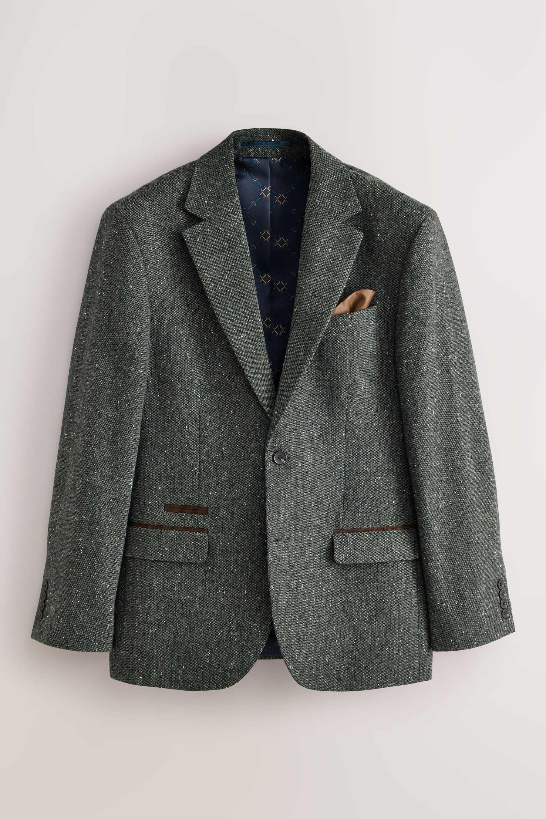 Next Jackenblazer Strukturiertes Regular Fit Sakko, Donegal-Wollmix (1-tlg)