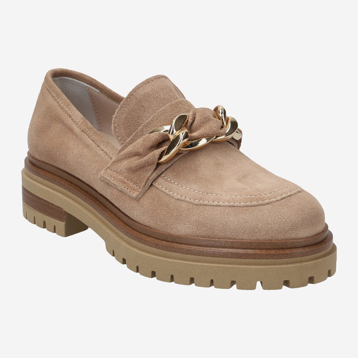 Lüke Schuhe ADRIEL CAMEL, Slipper & Mokassin in Beige für Damen Slipper