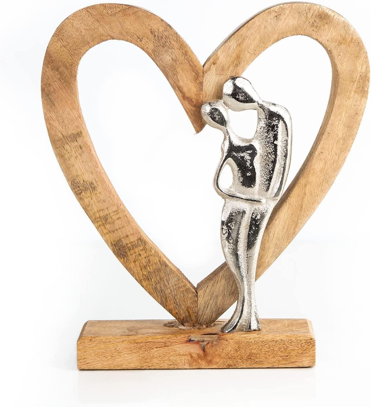 Dekofigur Herz Figur mit Liebespaar