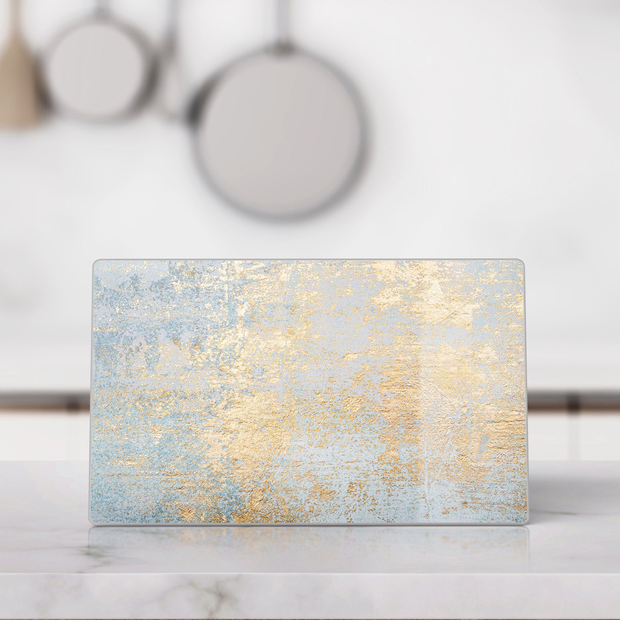 Gold-Struktur', Schneideplatte Frühstücksbrett Schneidebrett Glas, mit DEQORI 'Wand Platte