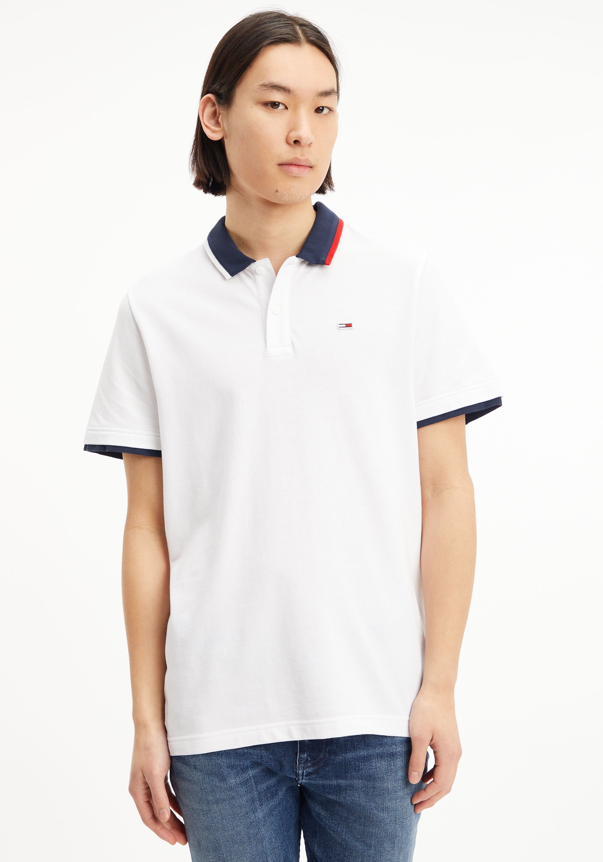 POLO Poloshirt TJM Jeans NECK REG Tommy White FLAG