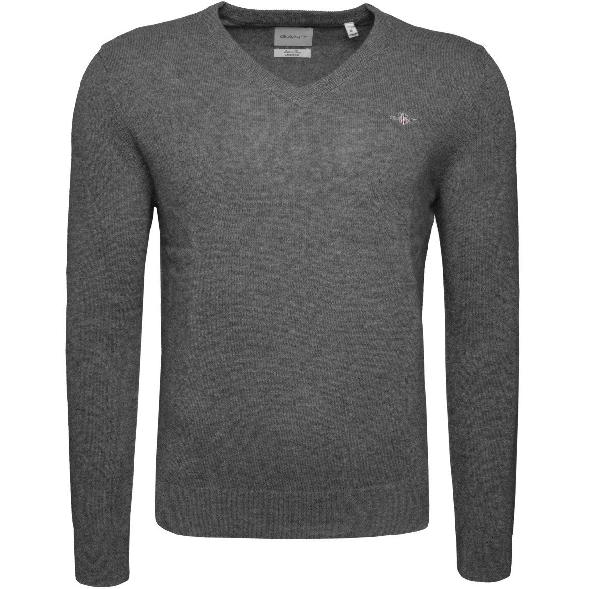 Gant Strickpullover Extrafine Lambswool V-Neck Herren Strickpulli, Wollpull günstig online kaufen