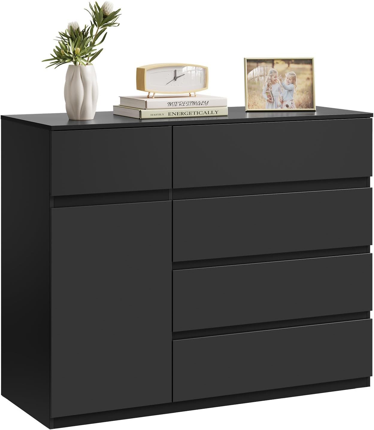 Woltu Kommode (1 St), 100 x 80 x 40 cm Moderner Schubladenschrank