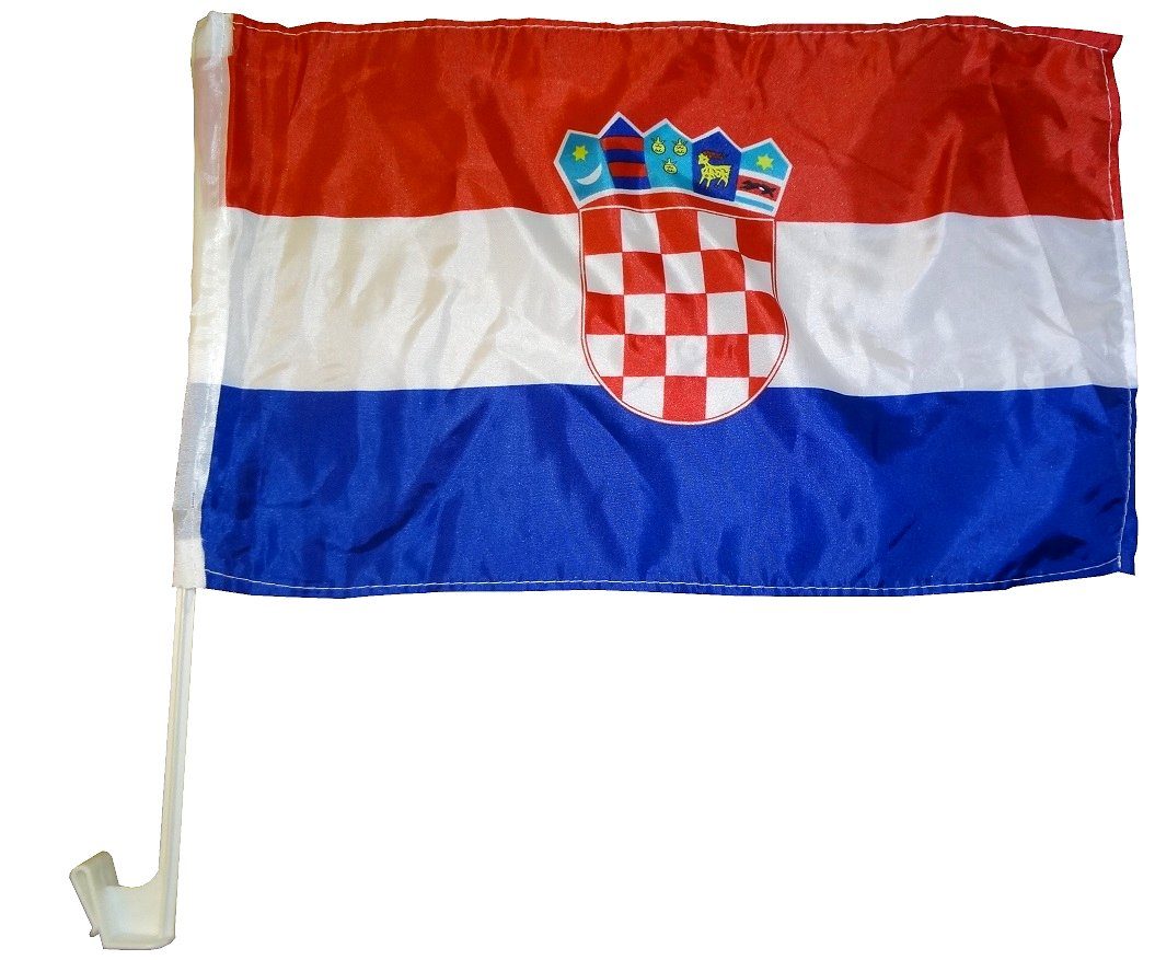 Fahne Flagge (Kroatien), Auto Fensterflagge Autofahne Autoflagge trends4cents 40 30 x cm Flagge Autofahne