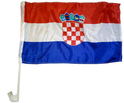 trends4cents Flagge »Autoflagge 30 x 40 cm Auto Flagge Fahne Autofahne Fensterflagge Fanfahne« (Kroatien), Autofahne