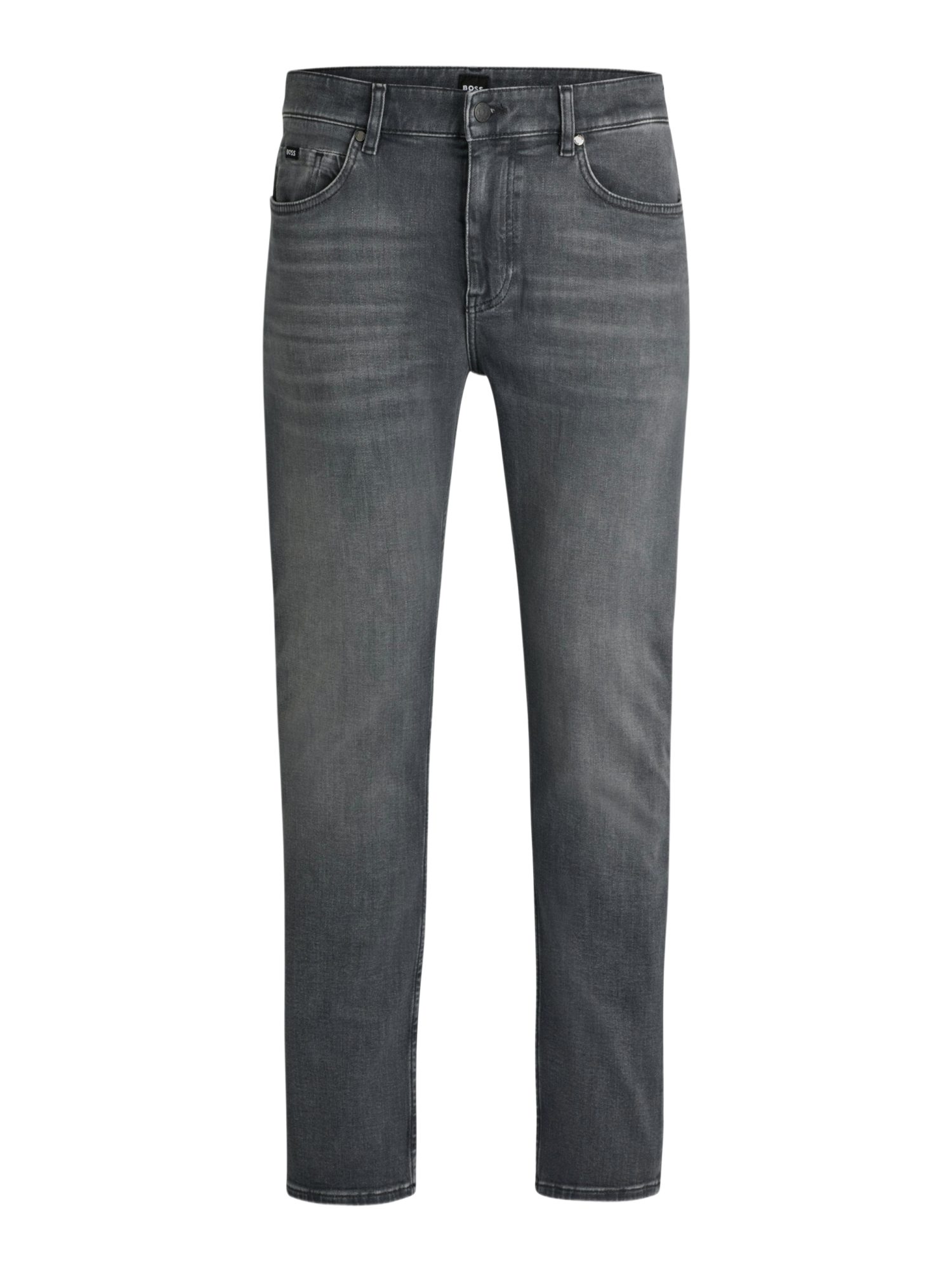 BOSS 5-Pocket-Jeans BOSS Men Black grau,Basic,Baumwolle,Unifarben,Slim Fit,Mittel