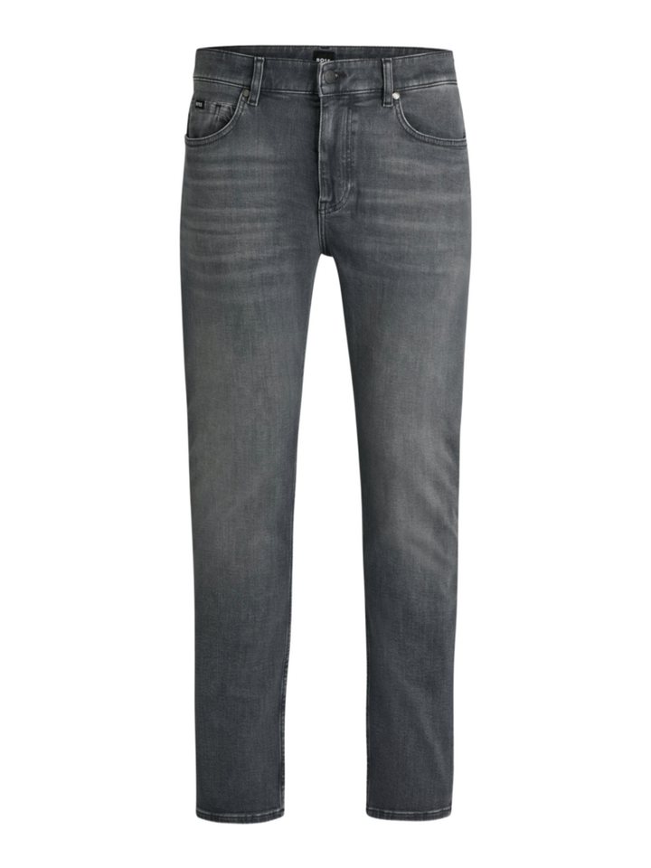 BOSS 5-Pocket-Jeans BOSS Men Black grau,Basic,Baumwolle,Unifarben,Slim Fit,Mittel