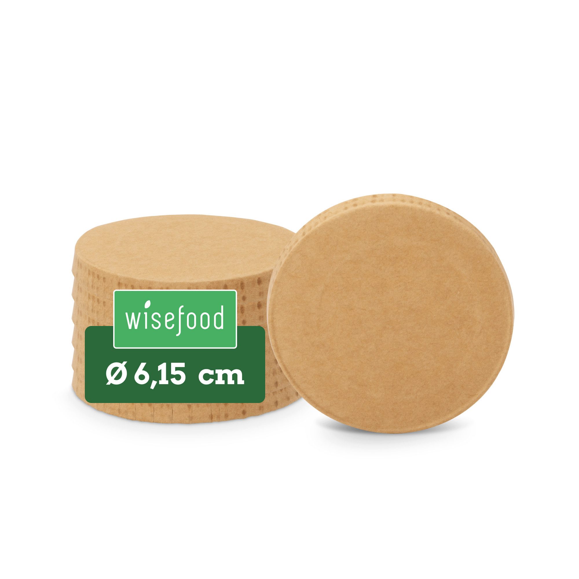 wisefood Einweggeschirr-Set 50-tlg., Bio-Pappdeckel für 40 ml Dipschale, (50-tlg), Papier
