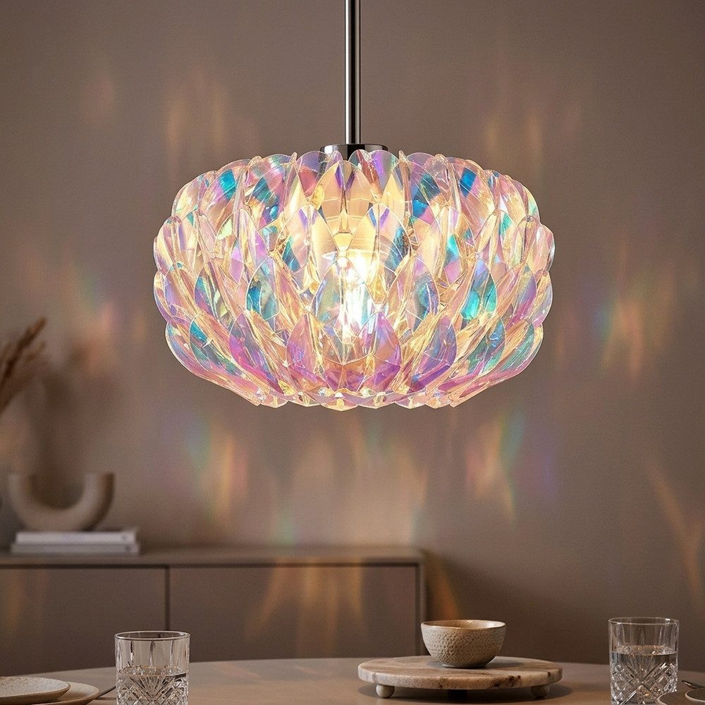 GLOBO LIGHTING Hängeleuchte, Leuchtmittel nicht inklusive, Hängeleuchte Decken Pendelleuchte silber Höhenverstellbar H 120 cm