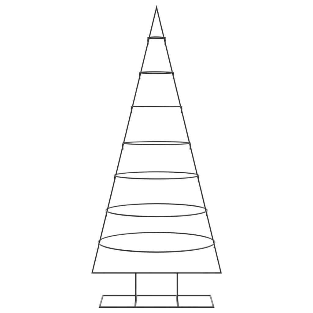 vidaXL Künstlicher Weihnachtsbaum 180 cm Metall-Weihnachtsbaum für Dekorationen Schwarz 180 cm