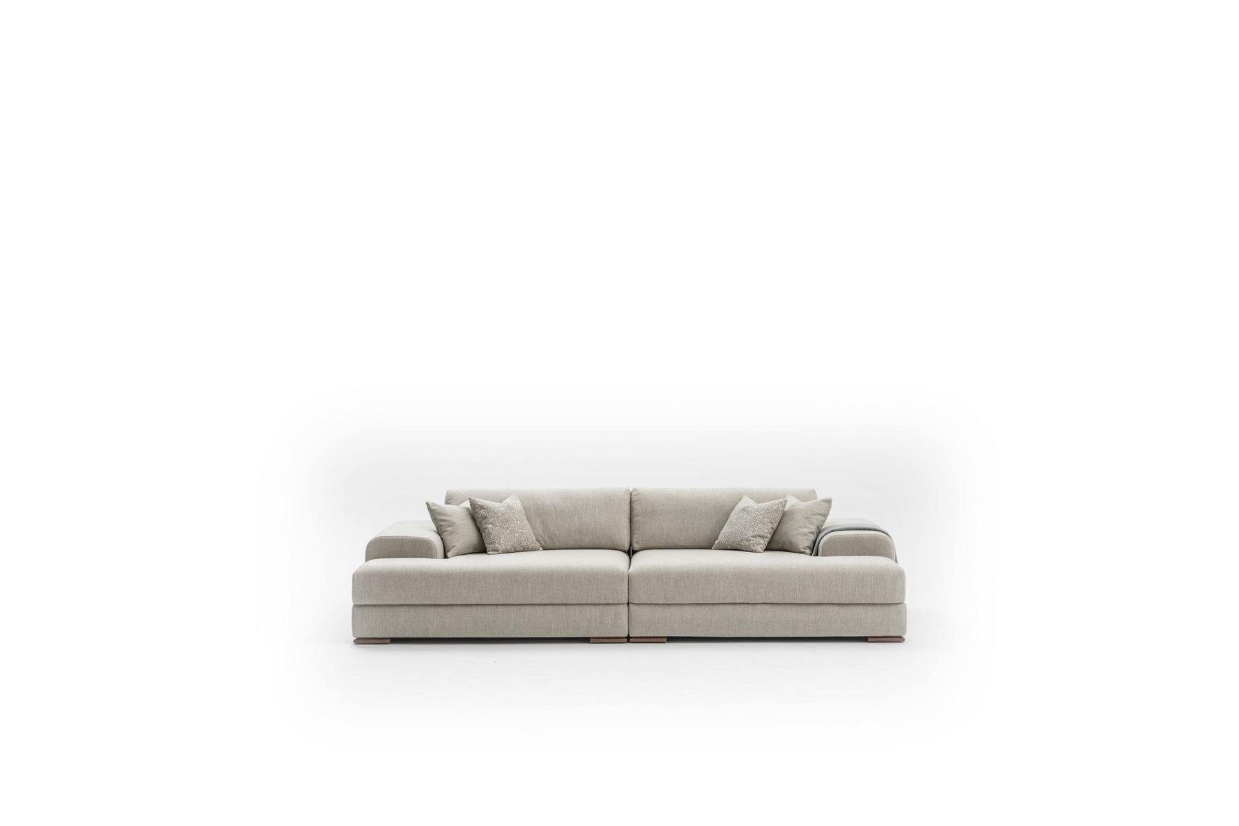 JVmoebel 3-Sitzer Grau Sofa 3 Sitzer Wohnzimmer Design Big Sofas Couchen 260 cm, Made in Europe