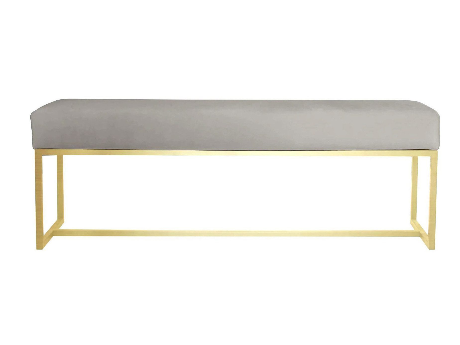 Beautysofa Polsterbank ACHEN Stilvolle Sitzbank aus Velours (verschiedene Größen, Metallbeine)