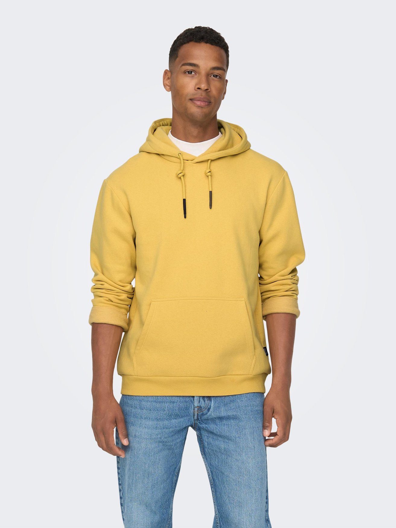 ONLY & SONS Hoodie Weicher 5425 Pullover Gelb Basic Hoodie ONSCERES Kapuzen in