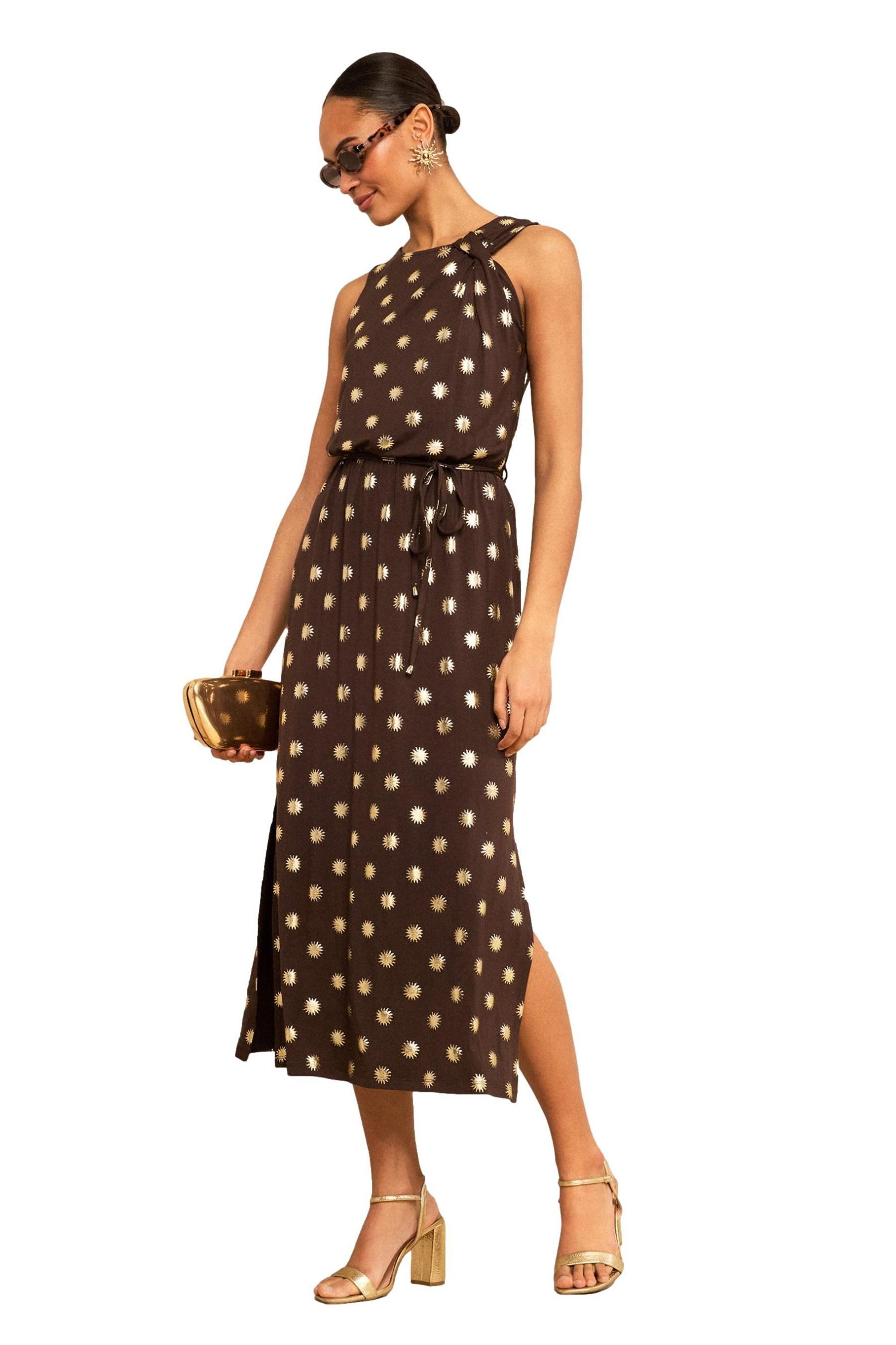 Love & Roses Jerseykleid Love & Roses Jersey-Midikleid mit Gürtel, Regular (1-tlg)